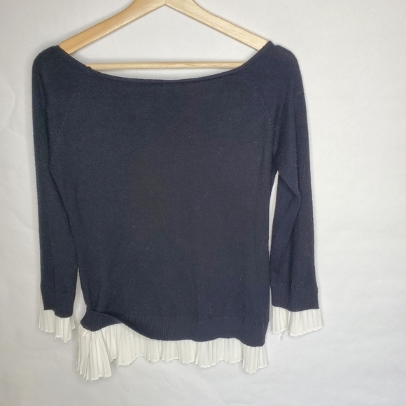 Vila Milano Medium Large Sweater Black White Dressy - Picture 3 of 3